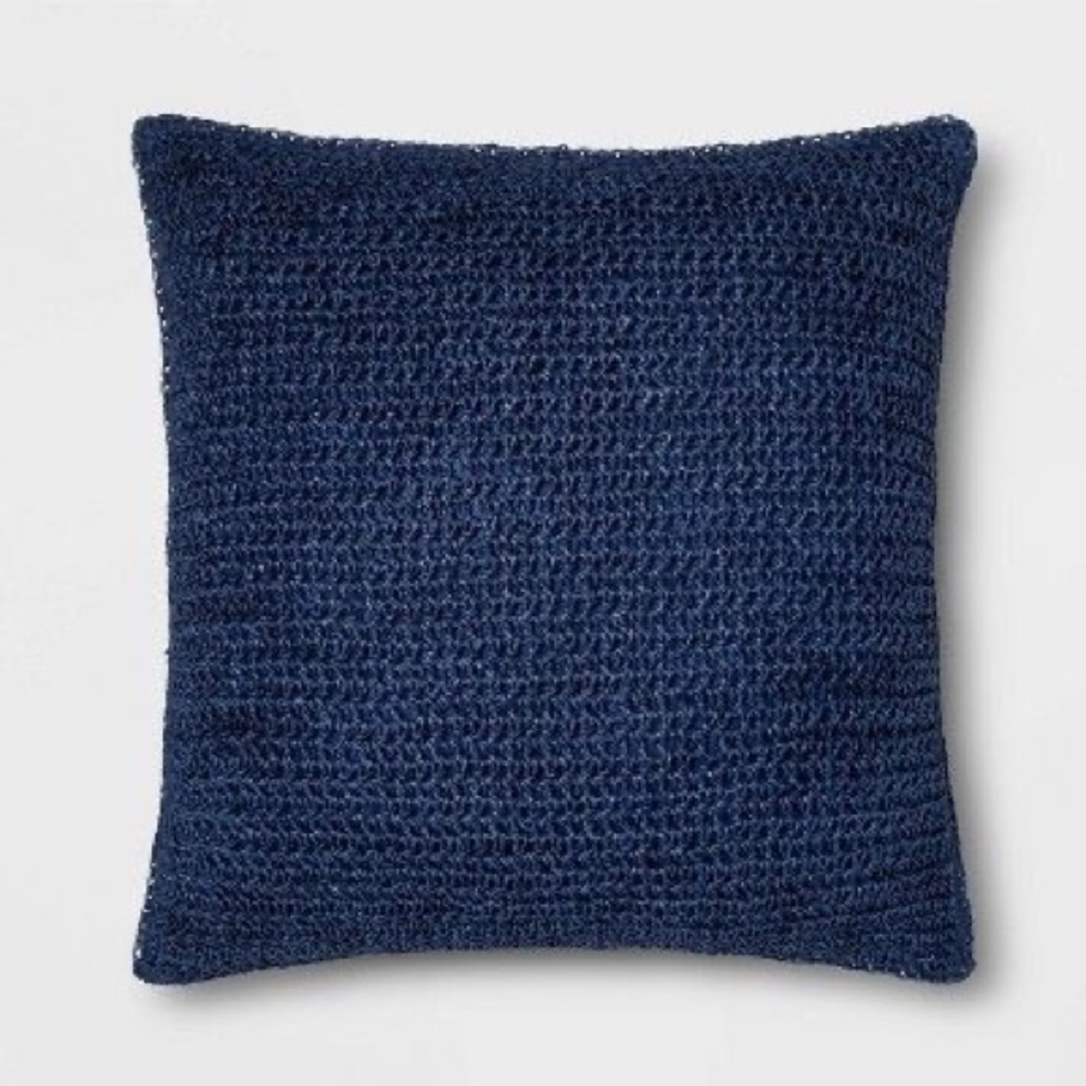 Target - Square Paper Straw Pillow Navy *Set of 2*